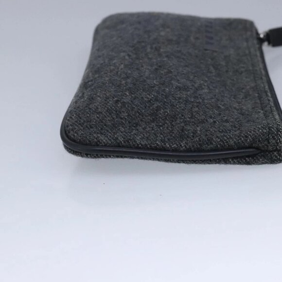 PRADA Pouch Wool Black Auth ti2350 - Picture 6 of 16